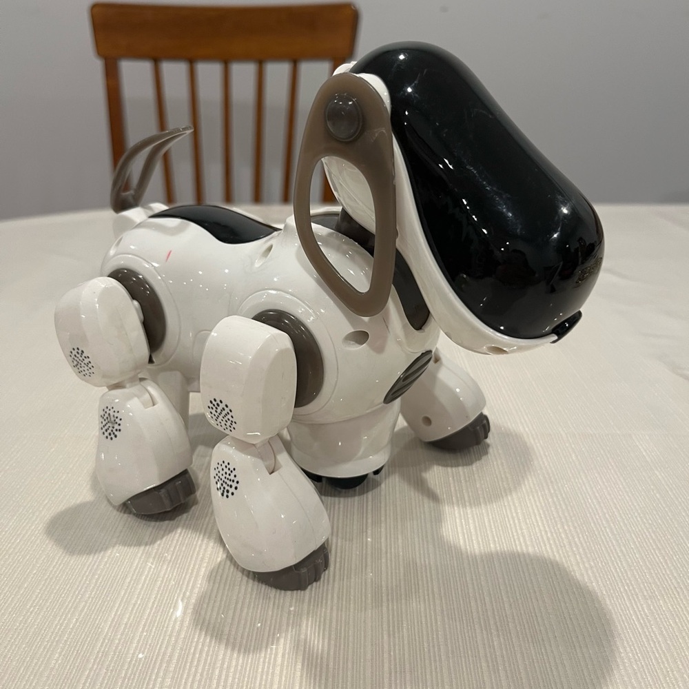 Smart Interactive Puppy Robot - White and Black